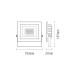 LED WHITE FLOOD IP66 30W 4.000K 230V 2580Lm 20pcs/cart