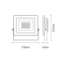 LED WHITE FLOOD IP66 50W 3.000K 230V 4000Lm 12pcs/cart