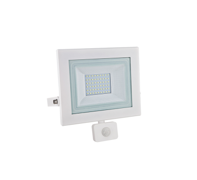LED SENSOR WHITE FLOOD IP66 50W 6.000K 230V 4180Lm 8pcs/car
