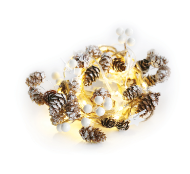“CHRISTMAS GARLAND STRING LIGHTS” ΣΤΕΦΑΝΙ-ΛΕΥΚΟ ΑΣΤΕΡΙ 20 LED ΛΑΜΠΑΚ ΣΕΙΡΑ ΜΠΑΤΑΡ(2xΑΑ) ΘΕΡΜΟ ΛΕΥΚΟ