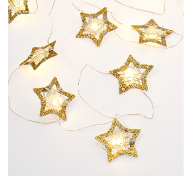 “DIAMOND & JEWELRY STRING LIGHTS” ΑΣΤΕΡΙ 20 LED ΛΑΜΠΑΚ ΣΕΙΡΑ ΜΠΑΤΑΡ(2xΑΑ) ΘΕΡΜΟ ΛΕΥΚΟ IP20 190+30cm