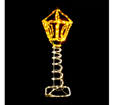  "POST LAMP" 168LED ΣΧΕΔΙΟ 7m ΜΟΝΟΚΑΝΑΛ ΦΩΤΟΣΩΛ ΘΕΡΜΟ ΛΕΥΚΟ-YELLOW ΜΗΧΑΝΙΣΜΟ FLASH IP44 27x27x80cm