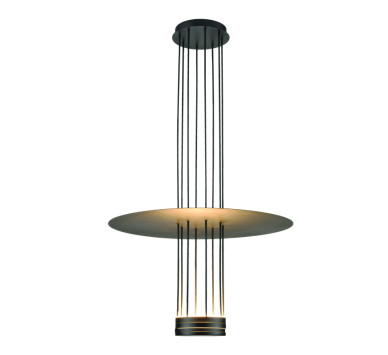 ΚΡΕΜΑΣΤΟ Φ/Σ LED 18W 3000K 1260LM ELIA ΜΑΥΡΟ ΜΕΤ/ΚΟ IP20 D60XH104CM