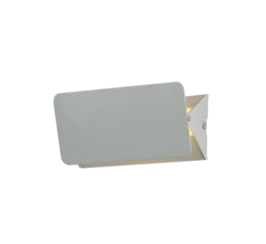 ΕΠΙΤΟΙΧΟ Φ/Σ LED 5W 3000K ΑΛΟΥΜΙΝΙΟ ΓΚΡΙ 16X8X5,5CM PYRAMID