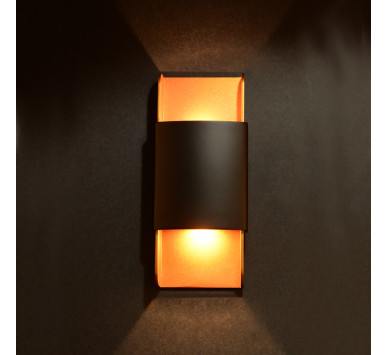NETTO ΕΠΙΤΟΙΧΟ Φ/Σ LED 12W 3000K ΑΛΟΥΜΙΝΙΟ ΜΑΥΡΟ+ΧΡΥΣΟ 25X11X5,3CM