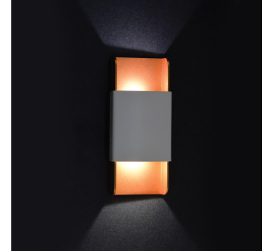 NETTO ΕΠΙΤΟΙΧΟ Φ/Σ LED 12W 3000K ΑΛΟΥΜΙΝΙΟ ΛΕΥΚΟ+ΧΡΥΣΟ 25X11X5,3CM