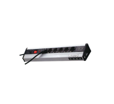 ΠΟΛΥΜΠΡΙΖΟ 6 ΘΕΣΕΩΝ ΑΛΟΥΜΙΝΙΟ+ΠΡΟΣΤΑΣΙΑ+DATA+USB