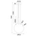 ΚΡΕΜΑΣΤΟ Φ/Σ LED 24W 3000K 1680LM VENUS ΧΡΩΜΙΟ ΜΕΤ/ΚΟ IP20 40X30XH164CM