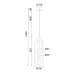 ΚΡΕΜΑΣΤΟ Φ/Σ LED 16W 3000K 1120LM VENUS ΟΡΕΙΧΑΛΚΟ ΜΕΤ/ΚΟ 15X15XH230CM
