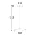 ΚΡΕΜΑΣΤΟ Φ/Σ LED 5W 3000K 400LM NINFEA ΟΡΕΙΧΑΛΚΟ ΜΕΤ/ΚΟ IP20 D22XH160CM