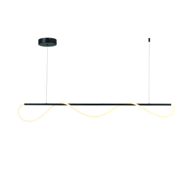 ΚΡΕΜΑΣΤΟ Φ/Σ LED 60W 3000K 3300LM KYMA ΜΑΥΡΟ ΜΕΤ/ΚΟ IP20 190Χ6XΗ215CM
