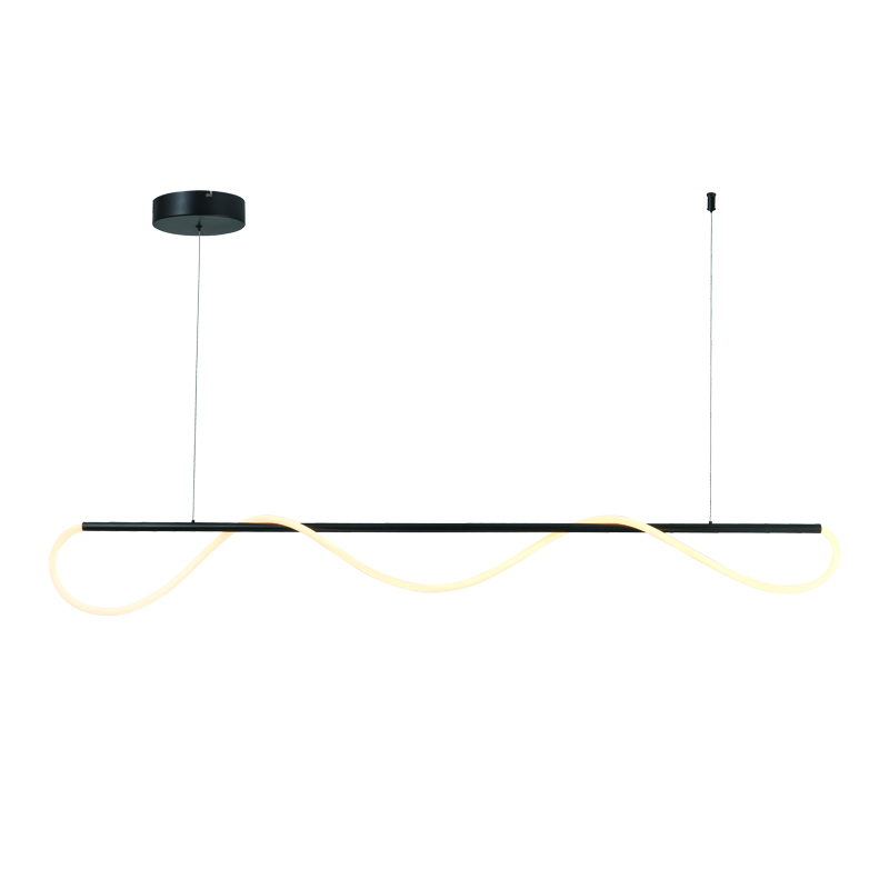 ΚΡΕΜΑΣΤΟ Φ/Σ LED 60W 3000K 3300LM KYMA ΜΑΥΡΟ ΜΕΤ/ΚΟ IP20 190Χ6XΗ215CM