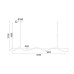 ΚΡΕΜΑΣΤΟ Φ/Σ LED 60W 3000K 3300LM KYMA ΜΑΥΡΟ ΜΕΤ/ΚΟ IP20 190Χ6XΗ215CM