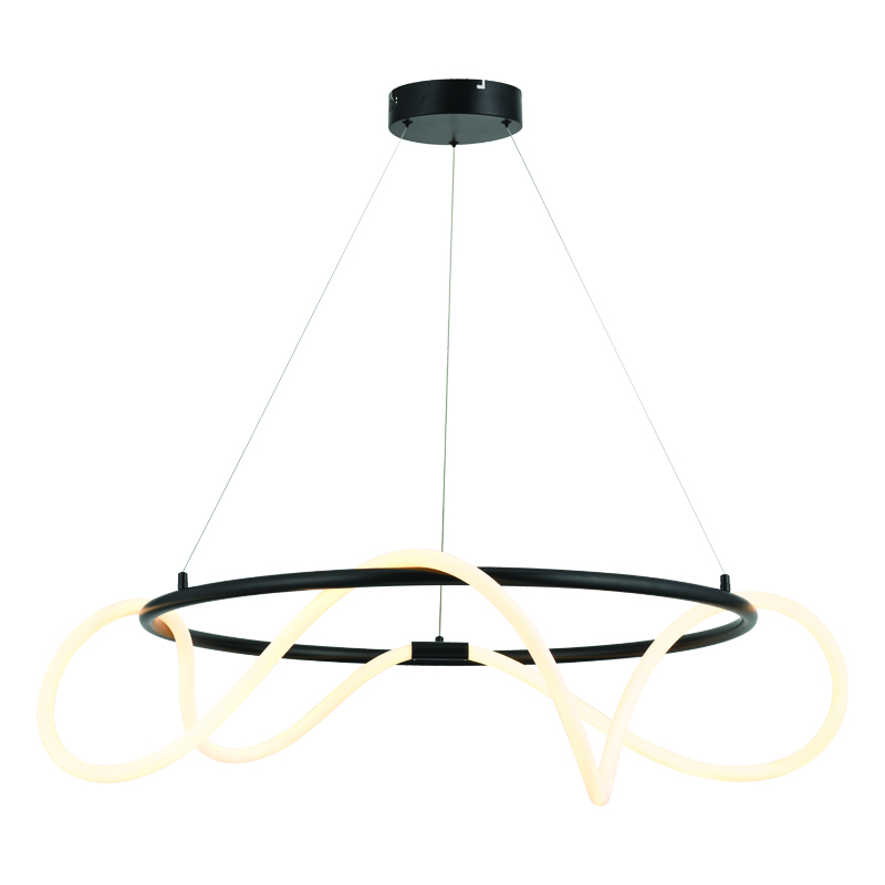 ΚΡΕΜΑΣΤΟ Φ/Σ LED 60W 3000K 3400LM KYMA ΜΑΥΡΟ ΜΕΤ/ΚΟ IP20 D80XH230CM