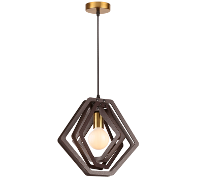 ΚΡΕΜΑΣΤΟ Φ/Σ 1ΧΕ27 ΣΚ.ΚΑΦΕ ΔΕΡΜΑ MDF D34XH100CM TRITON