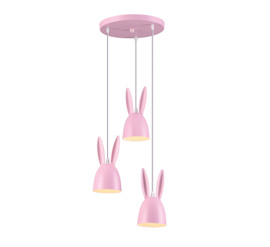 ΚΡΕΜΑΣΤΟ Φ/Σ 3ΧΕ27 ΡΟΖ ΜΕΤΑΛΛΙΚΟ D35XH100CM BUNNY