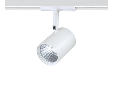 WHITE LED TRACK LIGHT 7W 3000K 2WIRES 24° 700LM 230V Ra80