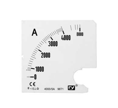 ΠΛΑΚΕΣ ΕΝΔΕΙΞΕΩΣ ΑΜΠΕΡΟΜΕΤΡΩΝ 96x96 4000/5Α