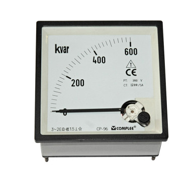 ΒΑΤΟΜΕΤΡΟ ΑΕΡΓΟΥ ΙΣΧΥΟΣ 96χ96 380V 1200/5Α 600KVAR