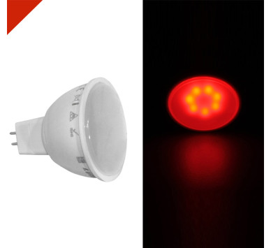 LED SMD MR16 2.5W 12VAC/DC 105° ΚΟΚΚΙΝΟ