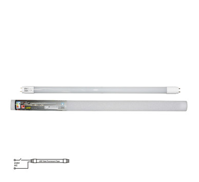 LED ΛΑΜΠΑ ΓΥΑΛΙΝΗ T8 60cm 9W 230V ΜΟΝΗΣ ΤΡΟΦΟΔΟΣΙΑΣ ΨΥΧΡΟ
