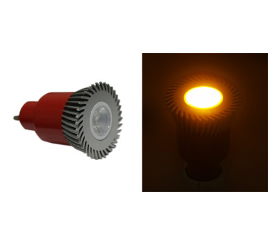 LED ΛΑΜΠΑ ΙΣΧΥΟΣ GU10 3W 230V 1 Led 30° ΠΟΡΤΟΚΑΛΙ
