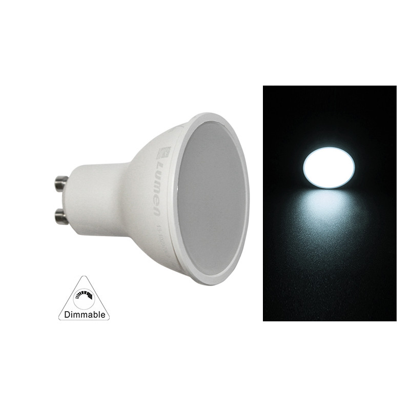LED ΛΑΜΠΑ GU10 5W 230V 105° ΝΤΙΜΑΡΙΖΟΜΕΝΟ ΨΥΧΡΟ 6200Κ
