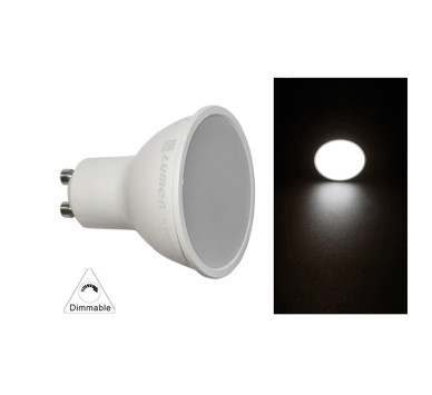 LED ΛΑΜΠΑ GU10 5W 230V 105° ΝΤΙΜΑΡΙΖΟΜΕΝΟ ΛΕΥΚΟ 4000Κ