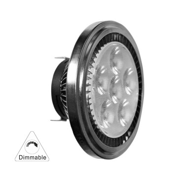 LED ΛΑΜΠΑ ΑΛΟΥΜΙΝΙΟΥ AR111 12W 12VAC/DC ΝΤΙΜΑΡΙΖΟΜΕΝΗ 25° ΨΥΧΡΟ