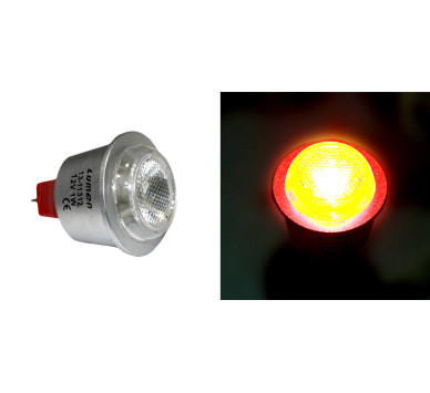 LED ΛΑΜΠΑ ΙΣΧΥΟΣ MR11 1W 12VAC/DC 30° ΚΟΚΚΙΝΟ