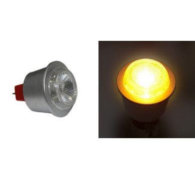 LED ΛΑΜΠΑ ΙΣΧΥΟΣ MR11 1W 12VAC/DC 30° ΠΟΡΤΟΚΑΛΙ