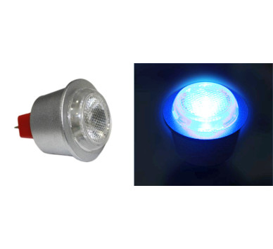 LED ΛΑΜΠΑ ΙΣΧΥΟΣ MR11 1W 12VAC/DC 30° ΜΠΛΕ
