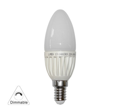 LED ΛΑΜΠΑ ΚΕΡΑΚΙ Ε14 3W 230V ΝΤΙΜΑΡΙΖΟΜΕΝΟ ΨΥΧΡΟ 6200Κ