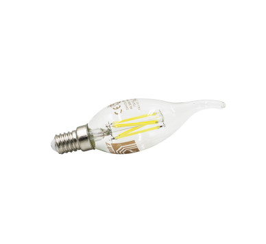 LED ΛΑΜΠΑ COG ΚΕΡΑΚΙ ΔΙΑΦΑΝΟ ΜΕ ΜΥΤΗ Ε14 6W ΝΤΙΜΑΡΙZ ΘΕΡΜΟ