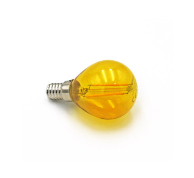 LED ΛΑΜΠΑ COG ΣΦΑΙΡΙΚΟ Ε14 2W 230V ΠΟΡΤΟΚΑΛΙ