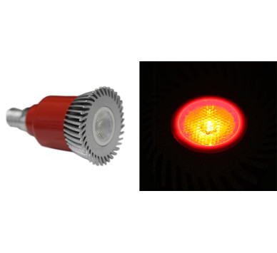 LED ΛΑΜΠΑ ΙΣΧΥΟΣ E14 3W 230V 1 Led 30° ΚΟΚΚΙΝΗ