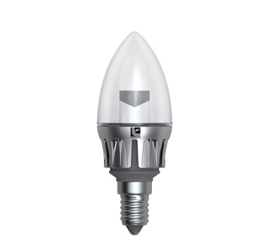 LED ΛΑΜΠΑ ΚΕΡΑΚΙ ΑΣΗΜΙ ΑΛΟΥΜΙΝΙΟ ΔΙΑΦΑΝΟ Ε14 5W ΘΕΡΜΟ