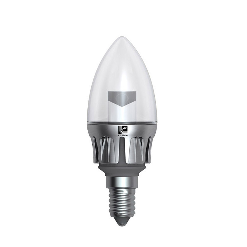 LED ΛΑΜΠΑ ΚΕΡΑΚΙ ΑΣΗΜΙ ΑΛΟΥΜΙΝΙΟ ΔΙΑΦΑΝΟ Ε14 5W ΘΕΡΜΟ