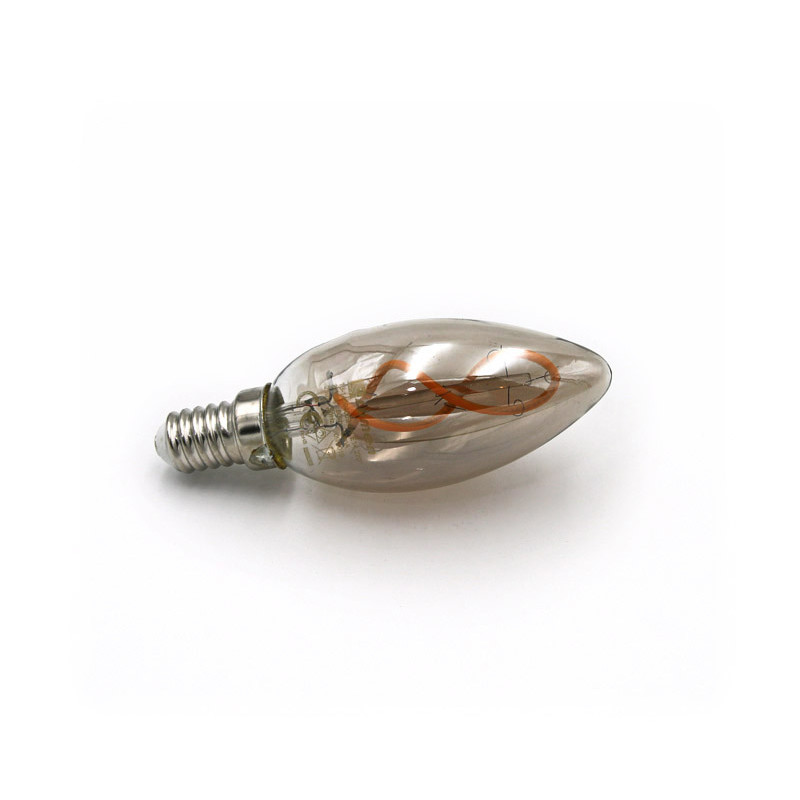 LED ΛΑΜΠΑ COG SPIRAL ΚΕΡΑΚΙ SMOKY Ε14 4W  ΝΤΙΜΑΡΙΖΟΜΕΝΟ ΘΕΡΜΟ