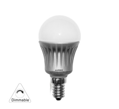 LED ΣΦΑΙΡΙΚΟ AΣΗΜΙ ΑΛΟΥΜΙΝΙΟ Ε14 5W 230V ΝΤΙΜΑΡΙΖΟΜΕΝΟ ΨΥΧΡΟ