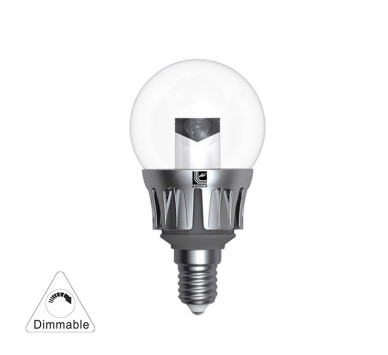 LED ΛΑΜΠΑ ΣΦΑΙΡΙΚΟ ΔΙΑΦΑΝΟ ΑΣΗΜΙ ΑΛΟΥΜΙΝΙΟ Ε14 5W ΝΤΙΜΑΡΙΖ.ΘΕΡΜΟ