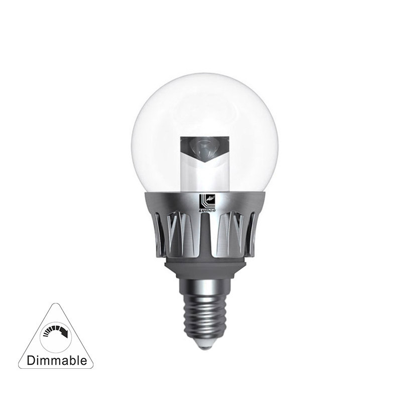LED ΛΑΜΠΑ ΣΦΑΙΡΙΚΟ ΔΙΑΦΑΝΟ ΑΣΗΜΙ ΑΛΟΥΜΙΝΙΟ Ε14 5W ΝΤΙΜΑΡΙΖ.ΘΕΡΜΟ