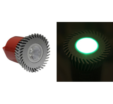 LED ΛΑΜΠΑ ΙΣΧΥΟΣ MR16 3W 230V 1 Led 10° ΠΡΑΣΙΝΗ