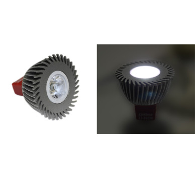 LED ΛΑΜΠΑ ΙΣΧΥΟΣ MR16 3W 12VAC/DC 1Led 10° ΨΥΧΡΟ 6200Κ
