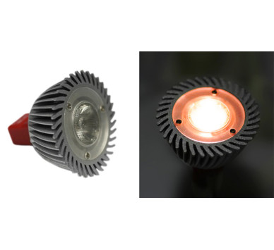 LED ΛΑΜΠΑ ΙΣΧΥΟΣ MR16 3W 12VAC/DC 1 Led NTIMΑΡ.10° ΚΟΚΚΙΝΟ