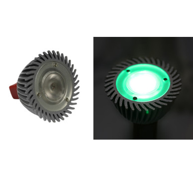 LED ΛΑΜΠΑ ΙΣΧΥΟΣ MR16 3W 12VAC/DC 1 Led NTIMΑΡ.10° ΠΡΑΣΙΝΟ