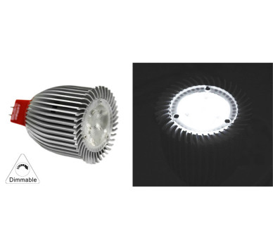 LED ΛΑΜΠΑ ΙΣΧΥΟΣ MR16 ΑΛΟΥΜ 7W 12VAC/DC ΝΤΙΜ.ΕΝ.ΦΑΚ 30° ΨΥΧΡΟ