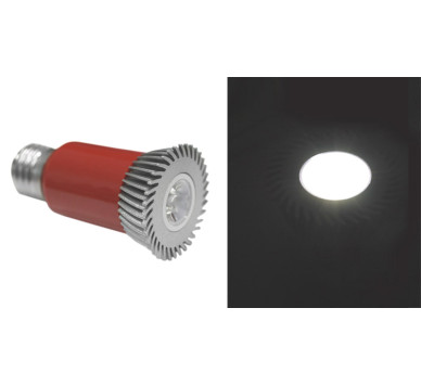 LED ΛΑΜΠΑ ΙΣΧΥΟΣ E27 3W 230V 1 Led 10° ΨΥΧΡΟ 6200Κ