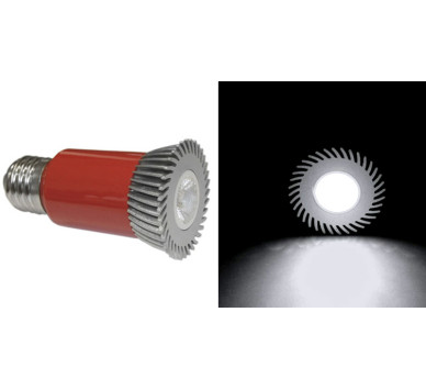 LED ΛΑΜΠΑ ΙΣΧΥΟΣ Ε27 3W 230V 1 Led 30° ΨΥΧΡΟ 6200Κ