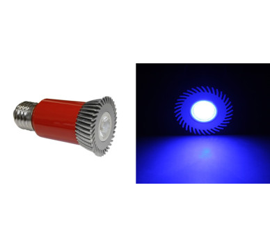 LED ΛΑΜΠΑ ΙΣΧΥΟΣ Ε27 3W 230V 1 Led ΕΝΑΛ.ΦΑΚΟ 30° ΜΠΛΕ